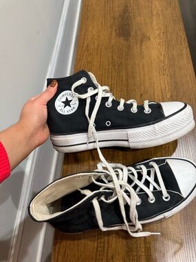 Converse Black and White High Top Sneakers
